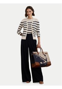 Lauren Ralph Lauren - LAUREN RALPH LAUREN Kardigan 200957476002 Biały. Kolor: biały. Materiał: bawełna