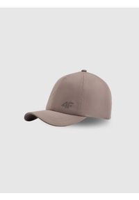 4f - 4F Czapka z daszkiem snapback dziecięca - beżowa MT. Kolor: beżowy. Materiał: bawełna, materiał. Styl: sportowy, casual, klasyczny, młodzieżowy #1