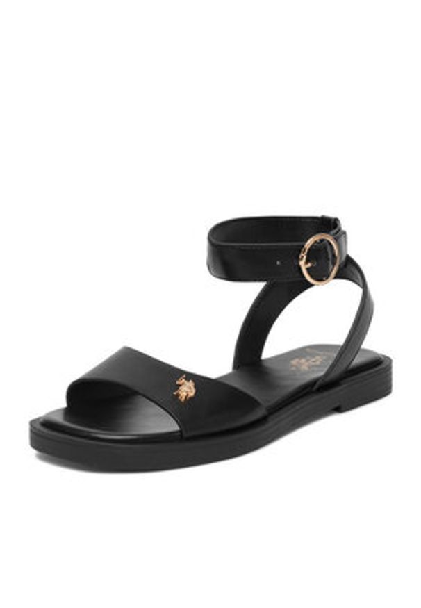 U.S. Polo Assn. Sandały EO-MARINA001W/6Y1 Czarny. Kolor: czarny. Materiał: skóra
