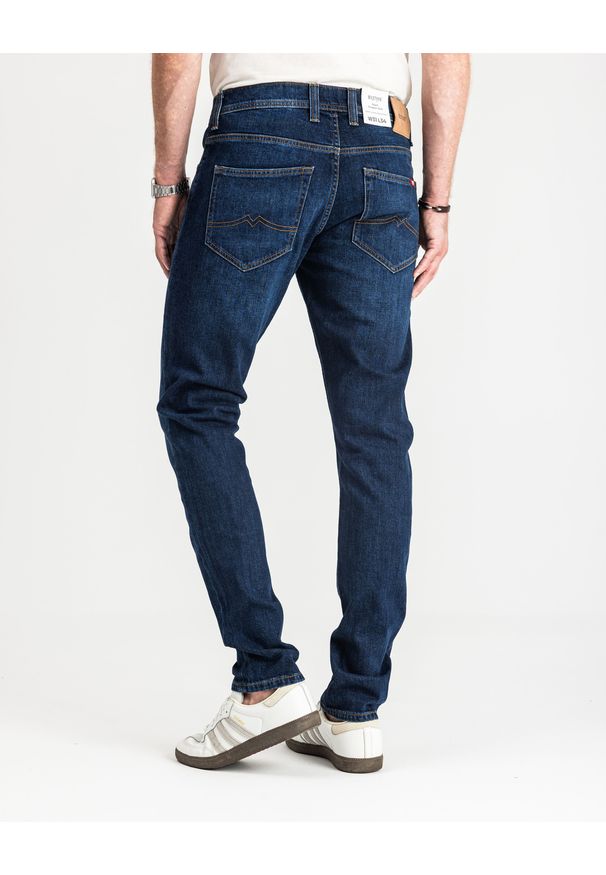 Mustang - MUSTANG OREGON SLIM MĘSKIE SPODNIE JEANSOWE JEANSY DŻINSY DENIM BLUE 1015041 5000 982. Okazja: na co dzień. Sezon: zima, lato. Styl: casual, sportowy, klasyczny, elegancki