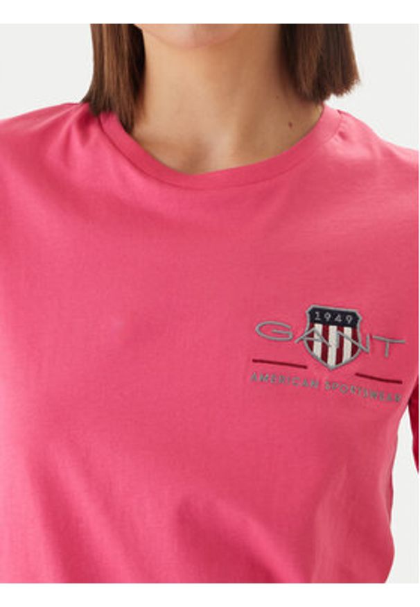 GANT - Gant T-Shirt 4200277 Różowy. Kolor: różowy. Materiał: bawełna