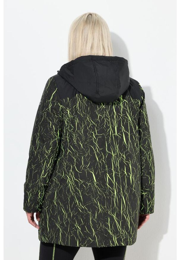 ULLA POPKEN - Damskie Kurtka funkcyjna HYPRAR wodoodporna dwukierunkowy zamek błyskawiczny. Kolekcja: plus size. Kolor: czarny. Materiał: poliester, materiał. Sport: turystyka piesza