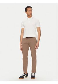 TOMMY HILFIGER - Tommy Hilfiger Polo Placket Interest MW0MW38459 Biały Regular Fit. Typ kołnierza: polo. Kolor: biały. Materiał: bawełna #5