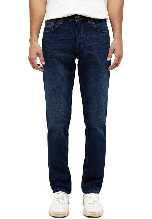 Męskie Spodnie Jeansowe Mustang Style Washington Straight Denim Blue 1014705 5000 982