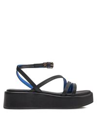 TOMMY HILFIGER - Tommy Hilfiger Sandały Th Strap Platform FW0FW07728 Czarny. Kolor: czarny. Obcas: na platformie #1