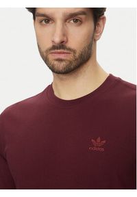 Adidas - adidas T-Shirt Trefoil Essentials JC9992 Bordowy Regular Fit. Kolor: czerwony. Materiał: bawełna