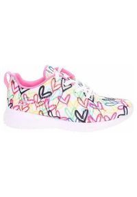 skechers - Buty do chodzenia damskie Skechers Bobs Squad Starry Love. Zapięcie: sznurówki. Kolor: biały, wielokolorowy, różowy. Materiał: materiał, syntetyk, tkanina. Szerokość cholewki: normalna. Sport: turystyka piesza