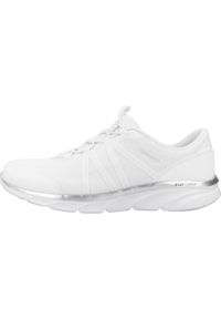 skechers - Kapcie SKECHERS 104347S Biały. Kolor: biały. Materiał: tkanina. Model: Skechers Sport. Sport: turystyka piesza