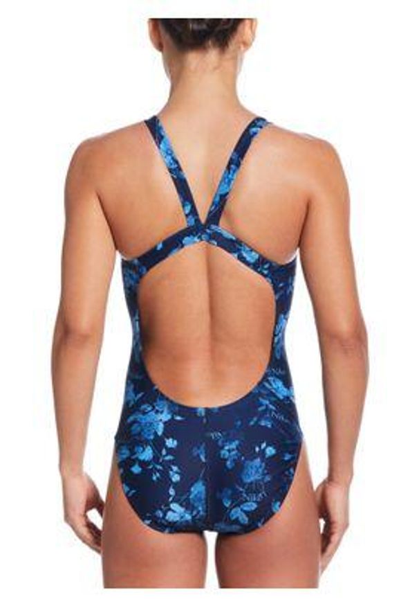 Nike Swim - Strój pływacki jednoczęściowy damski Nike Hydrastrong Fastback. Kolor: niebieski