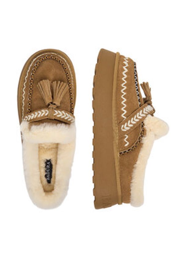 Badura Śniegowce EO-CRYSTAL-TS6291 Brązowy. Kolor: brązowy. Materiał: skóra, zamsz