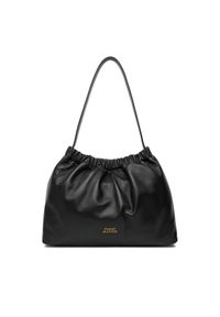 TOMMY HILFIGER - Tommy Hilfiger Torebka Soft Leather Shoulder Bag AW0AW18307 Czarny. Kolor: czarny. Materiał: skórzane #1