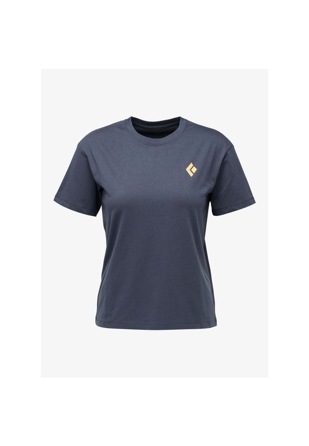 Koszulka bawełniana damska Black Diamond Heritage Badge SS Tee. Kolor: niebieski. Materiał: bawełna