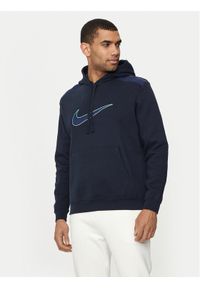 Nike Bluza FN0247 Granatowy Regular Fit. Kolor: niebieski. Materiał: bawełna