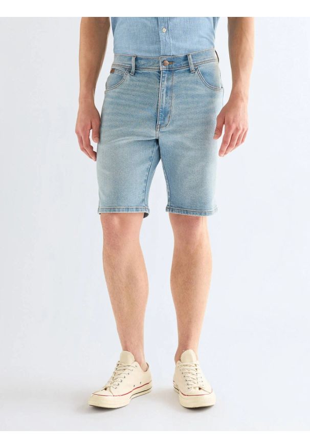 Wrangler - MESKIE SZORTY WRANGLER TEXAS SHORTS AGED BLUE 112378432