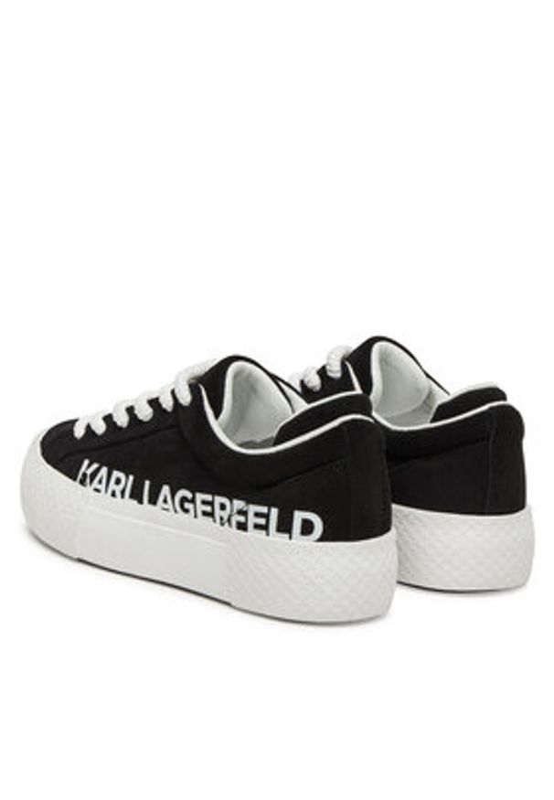 Karl Lagerfeld - KARL LAGERFELD Sneakersy KL60722 Czarny. Kolor: czarny. Materiał: skóra, zamsz
