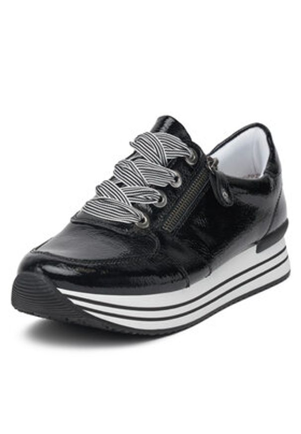 Remonte Sneakersy D1302-02 Granatowy. Kolor: niebieski. Materiał: lakier, skóra