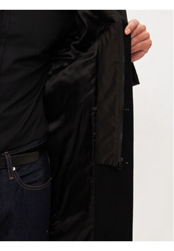 Hugo Płaszcz przejściowy Milogan2441 50528836 Czarny Regular Fit. Kolor: czarny. Materiał: wełna