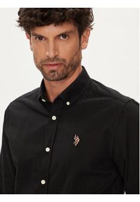 U.S. Polo Assn. Koszula MUP3247 Czarny Slim Fit. Typ kołnierza: polo. Kolor: czarny. Materiał: bawełna #5