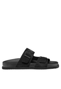 Geox Klapki U Parnaiba U651KA 00022 C9999 Czarny. Kolor: czarny. Materiał: zamsz, skóra #1