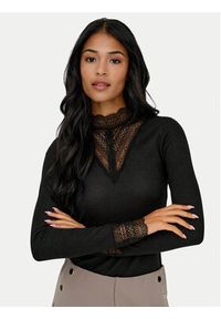 only - ONLY Bluzka Tilde 15344695 Czarny Regular Fit. Kolor: czarny. Materiał: syntetyk