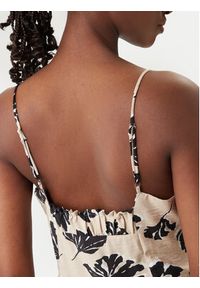 Vero Moda Sukienka letnia Jennifer 10341972 Beżowy Regular Fit. Kolor: beżowy. Materiał: wiskoza. Sezon: lato #2