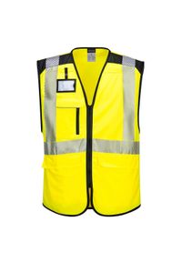 Portwest - Kamizelka Odblaskowa Męska PW3. Kolor: czarny, żółty, wielokolorowy