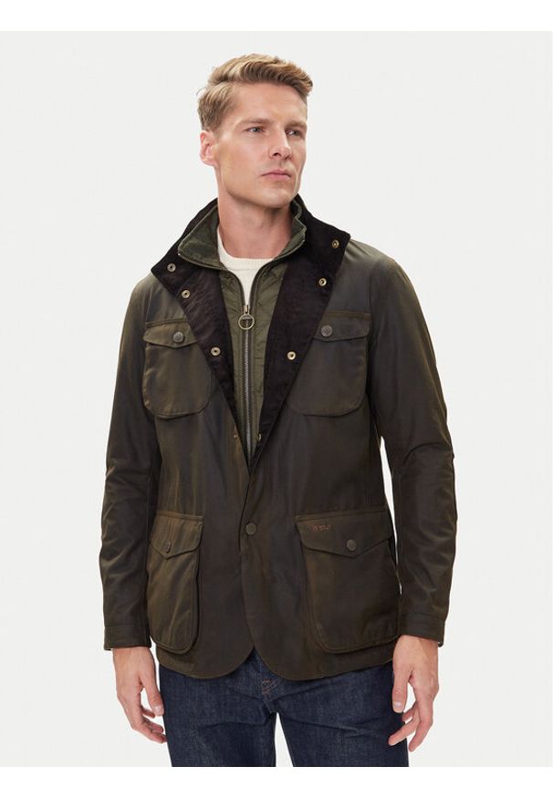 Barbour Kurtka przejściowa Ogston MWX0700OL51 Zielony Regular Fit. Kolor: zielony. Materiał: bawełna