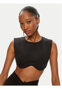 Patrizia Pepe Top 8M1646/J219-K103 Czarny Regular Fit. Kolor: czarny. Materiał: syntetyk #3