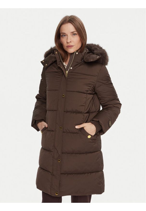 Marciano Guess Płaszcz zimowy 5BGL18 7378A Brązowy Regular Fit. Kolor: brązowy. Materiał: syntetyk. Sezon: zima