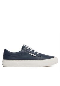 Tommy Jeans Sneakersy Th Central Cc And Coin Granatowy. Kolor: niebieski. Materiał: materiał