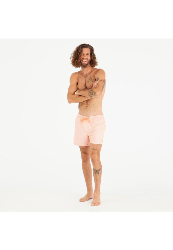Quicksilver - Spodenki surfingowe męskie Quiksilver Volley Deluxe krótkie 15". Kolor: pomarańczowy. Materiał: poliester. Długość: krótkie