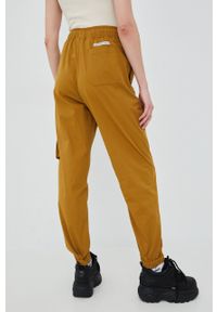 Fila spodnie dresowe damskie kolor brązowy joggery high waist. Stan: podwyższony. Kolor: brązowy. Materiał: dresówka #4