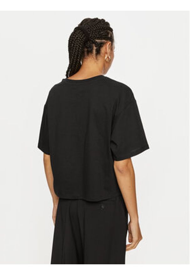 TwinSet - TWINSET T-Shirt 242TP2521 Czarny Loose Fit. Kolor: czarny. Materiał: bawełna