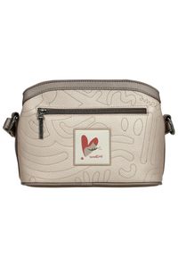 Torebka damska Anekke, na ramię z dekoracyjnym nadrukiem i metalowym logo zapinana na zamek z regulowanym paskiem oraz ozdobnym brelokiem, wielokolor. Wzór: nadruk. Dodatki: z breloczkiem. Styl: casual. Rodzaj torebki: na ramię #6