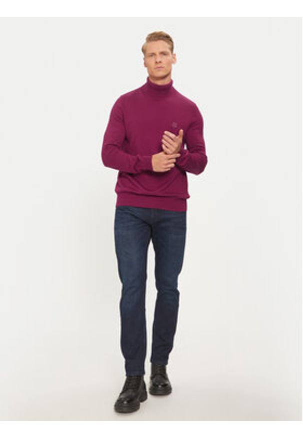 BOSS - Boss Sweter Akiro S 50527573 Czerwony Regular Fit. Kolor: czerwony. Materiał: bawełna