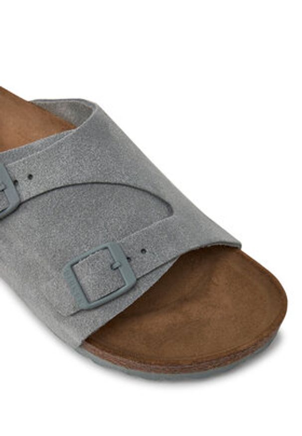 Birkenstock Klapki Zürich 1029166 Zielony. Kolor: zielony. Materiał: zamsz, skóra