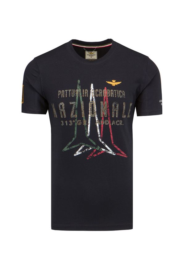 Aeronautica Militare - T-shirt AERONAUTICA MILITARE. Materiał: elastan, bawełna. Wzór: nadruk, aplikacja