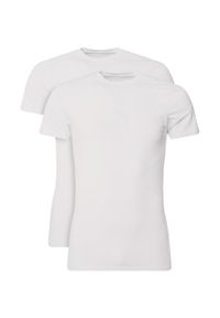 Resteröds Komplet 2 t-shirtów 27040 2 Biały Slim Fit. Kolor: biały. Materiał: bawełna