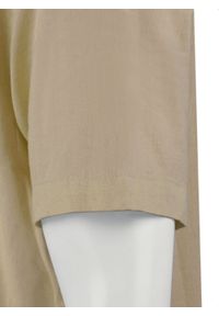 Koszula Weekendowa z Lnem, Krótki Rękaw - Brave Soul - Beżowa. Okazja: na co dzień. Kolor: brązowy, wielokolorowy, beżowy. Materiał: bawełna, len. Długość rękawa: krótki rękaw. Długość: krótkie. Styl: casual #2