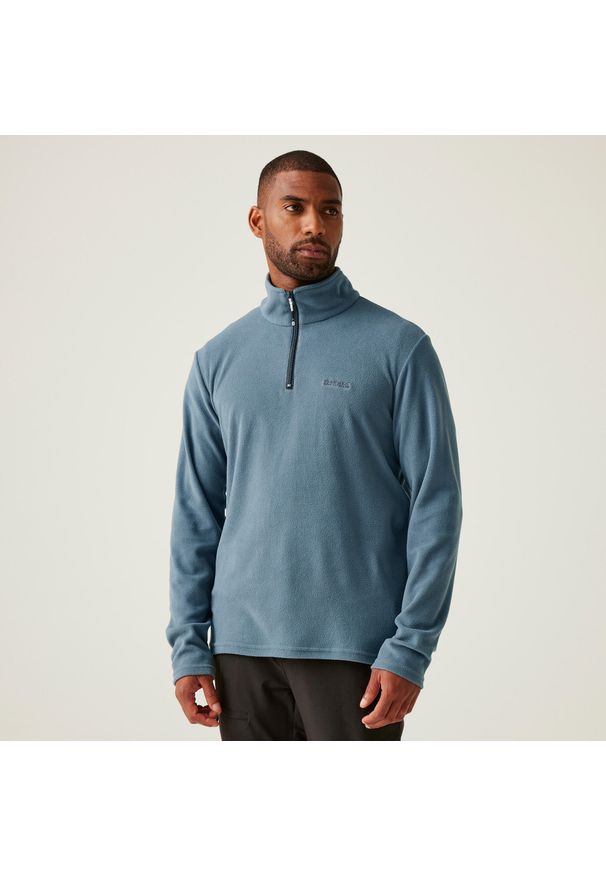 Regatta - Thompson Męski lekki polar turystyczny z zamkiem błyskawicznym do połowy. Kolor: zielony. Materiał: poliester. Sport: turystyka piesza