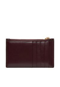 Calvin Klein Etui na karty kredytowe Ck Zip Cardcase 6Cc LV04F1076G Bordowy. Kolor: czerwony. Materiał: skóra