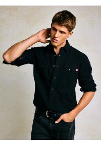 Big-Star - Koszula męska jeansowa czarna Buck 927. Okazja: na co dzień. Kolor: czarny. Materiał: jeans. Styl: klasyczny, casual #7