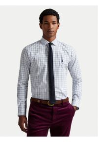 Polo Ralph Lauren Koszula 710974534008 Błękitny Custom Fit. Typ kołnierza: polo. Kolor: niebieski. Materiał: bawełna