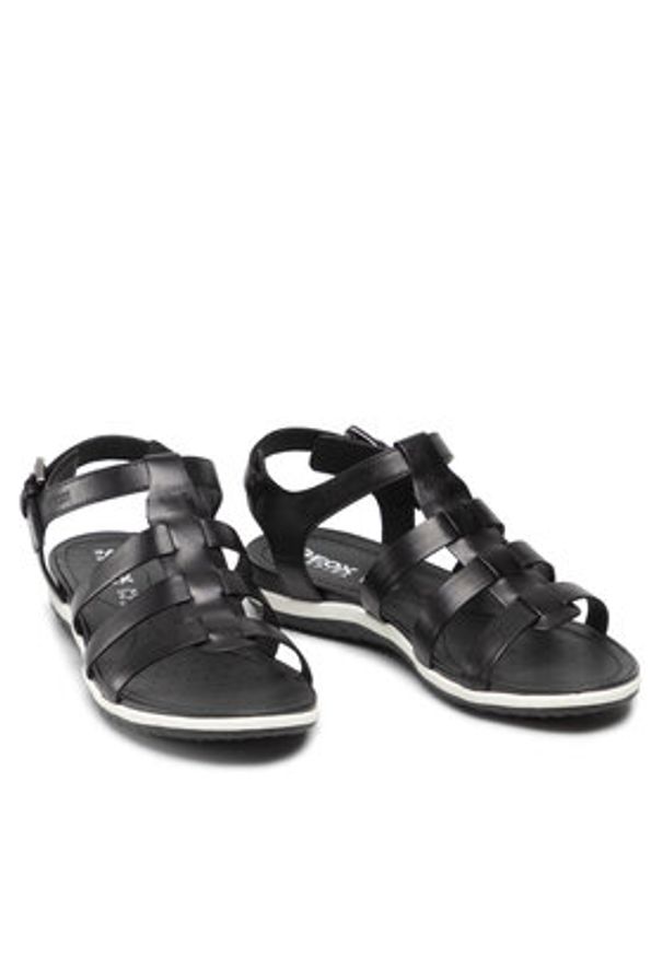 Geox Sandały D Sand. Vega A D72R6A 00043 C9999 Czarny. Kolor: czarny. Materiał: skóra
