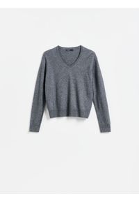 Reserved - Sweter z wełny merino - szary. Kolor: szary. Materiał: wełna