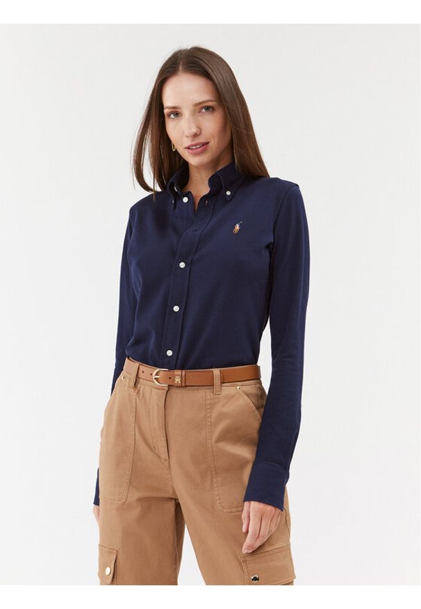 Koszula Polo Ralph Lauren. Typ kołnierza: polo. Kolor: niebieski
