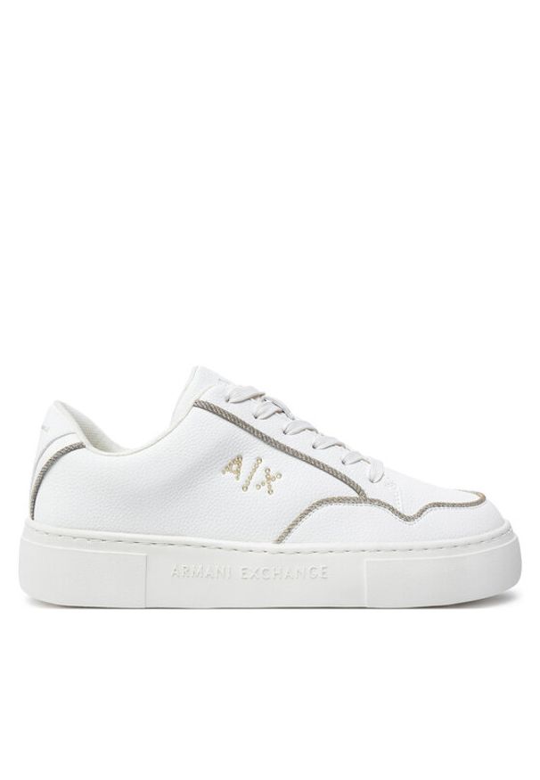 Armani Exchange Sneakersy XDX160 XV888 T779 Biały. Kolor: biały. Materiał: skóra