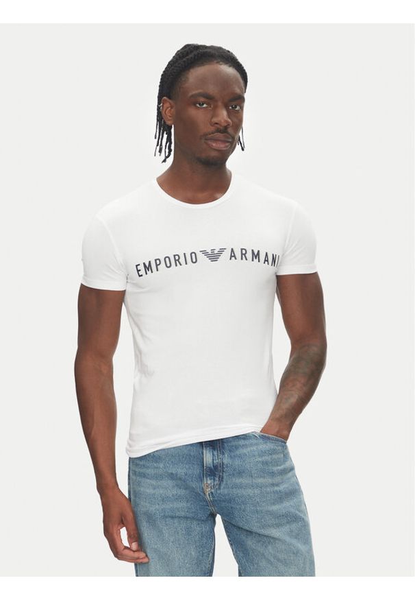 Emporio Armani Underwear T-Shirt EM000375 AF10772 U0002 Biały Slim Fit. Kolor: biały. Materiał: bawełna