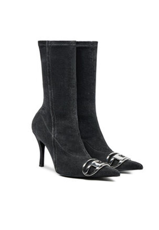Diesel Botki 95mm D-Venus Y03413P6078 Czarny. Kolor: czarny. Materiał: materiał