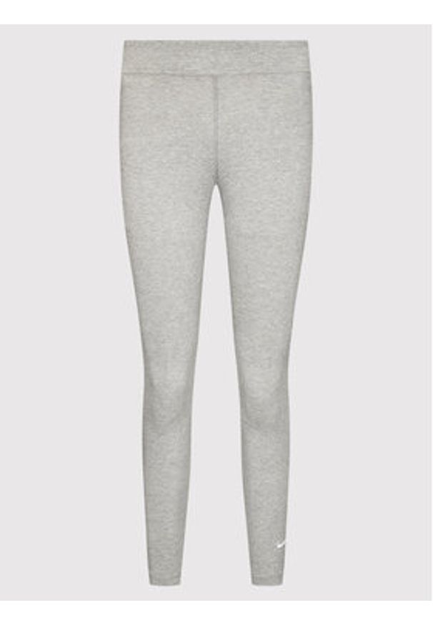 Nike Legginsy Sportswear Essential CZ8532 Szary Slim Fit. Kolor: szary. Materiał: bawełna